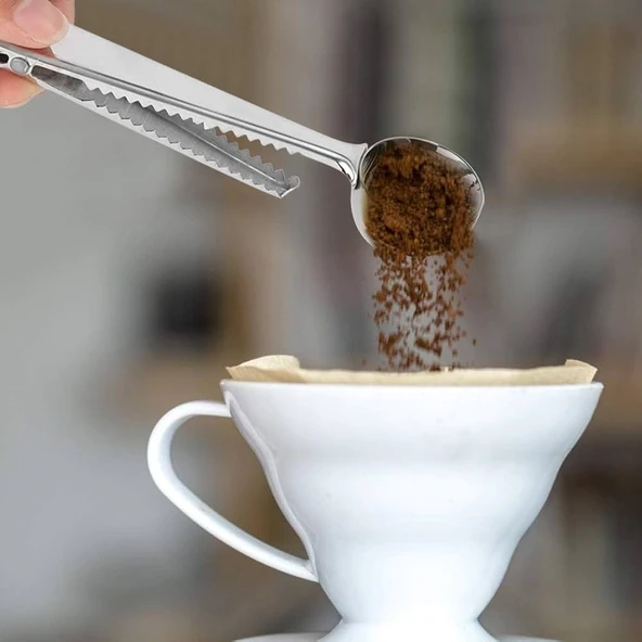 KYR-5224 KLİPSLİ KAHVE ÖLÇÜM KAŞIĞI GÜMÜŞ - 3