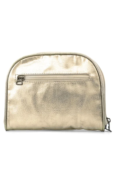 Parlak Altın Renkli Çift Ebat Portatif Alışveriş Çantası - Resim 2