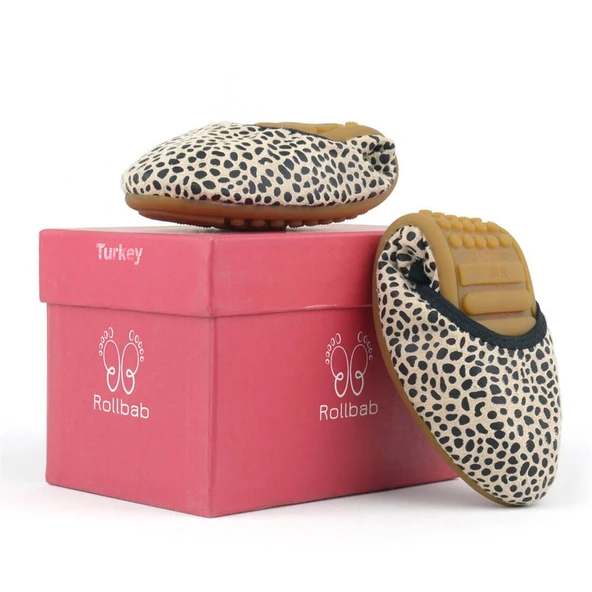 Siyah Bej Katlanabilir Kadın Babet - Resim 5