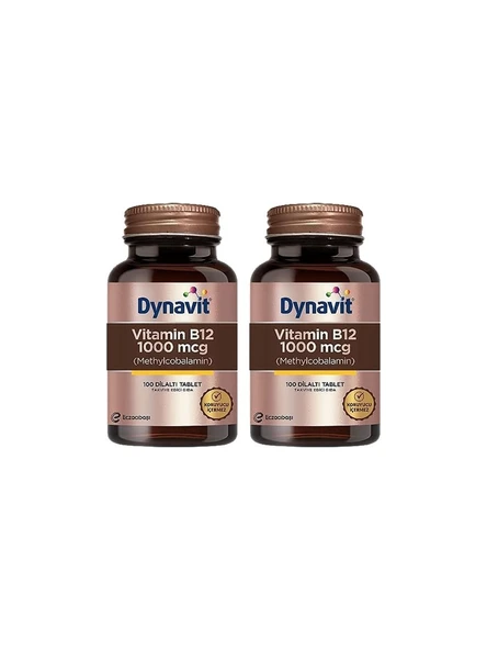 Dynavit Vitamin B12 1000 Mcg 100 Tablet 2 ADET ürün görseli