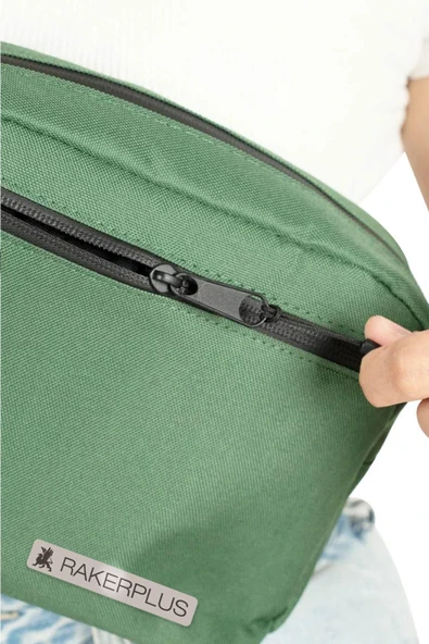 Rakerplus Yeşil Unisex Minimal 21x15x5 cm Bel ve Göğüs Çantası - Resim 9
