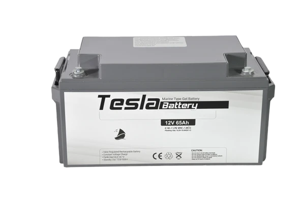 TESLA 12V 65AH MARİN JEL AKÜ (YENİ ÜRETİM)
