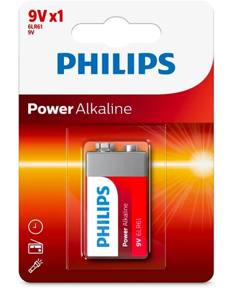 Philips Power Alkaline Pil 9V 6LR61P1B