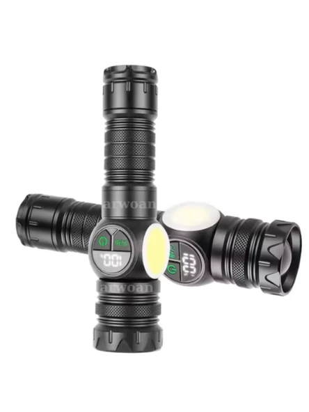 Güçlü Led El Feneri Yüksek Güç Işık Şarj Edilebilir Taktik El Feneri Kamp - 2
