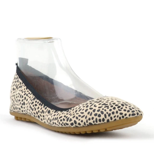 Siyah Bej Katlanabilir Kadın Babet ürün görseli