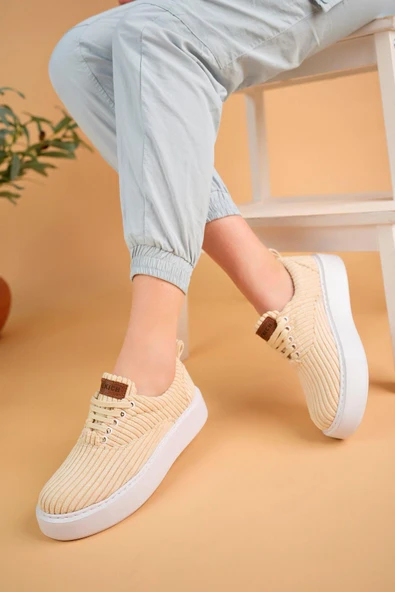 CH173 CBT Bej Günlük Kadın Ayakkabı - 3