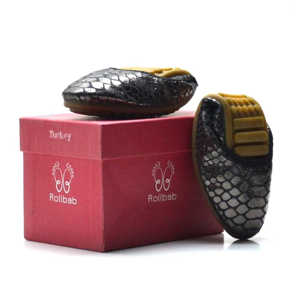 Bakır Baskı Desenli Katlanabilir Kadın Babet - Resim 5