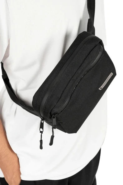 Rakerplus Siyah Unisex Minimal 21x15x5 cm Bel ve Göğüs Çantası - Resim 8