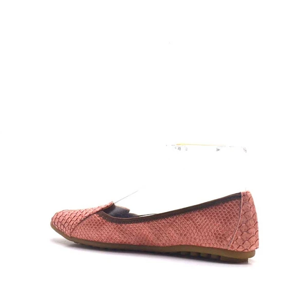 Pembe Croc Desenli Katlanabilir Kadın Babet - Resim 4