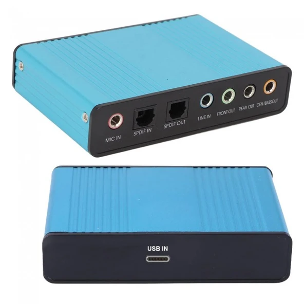Usb type c 2.0 harici ses kartı 6 kanal 5.1 USB optik harici ses kartı ürün görseli 1