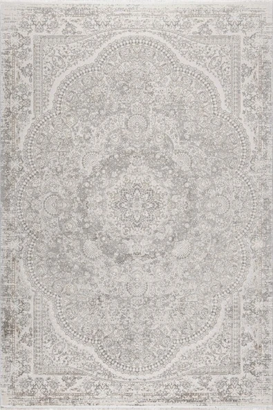 Pastel Halı Kratos 75965-60 Gri Akrilik Salon Oturma Yatak Odası Halısı ürün görseli 1