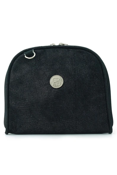 Siyah Simli Çift Ebat Portatif Alışveriş Çantası ürün görseli