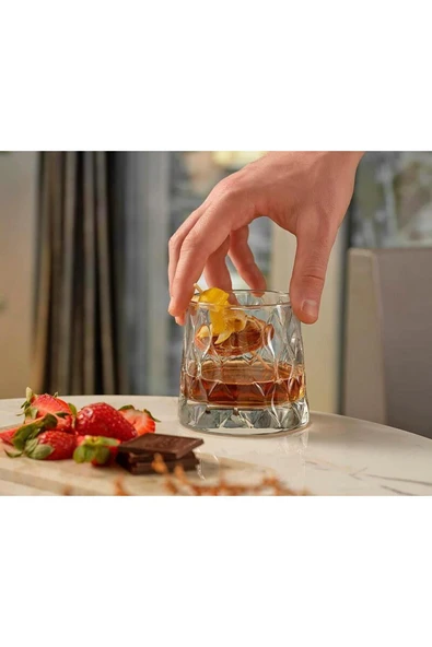 Paşabahçe leafy 420244 4 lü viski bardak - su meşrubat bardağı 440 cc ürün görseli 1