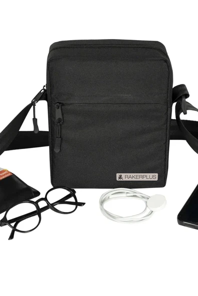 Rakerplus Siyah 20x16x8 cm Unisex Omuz Çantası - Resim 7