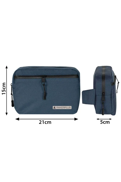 Rakerplus Lacivert Unisex Minimal 21x15x5 cm Bel ve Göğüs Çantası - Resim 4