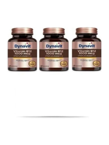 Dynavit Vitamin B12 1000 Mcg 100 Tablet 3 ADET ürün görseli