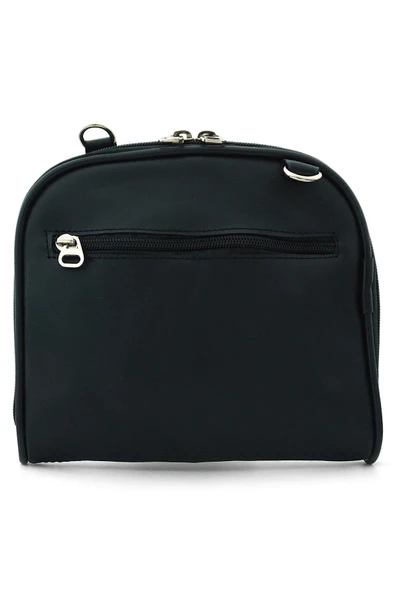 Siyah Kesim Detaylı Çift Ebat Portatif Alışveriş Çantası - Resim 2