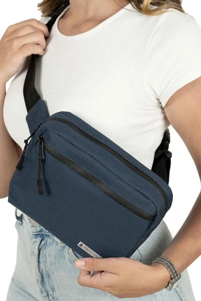 Rakerplus Lacivert Unisex Minimal 21x15x5 cm Bel ve Göğüs Çantası - Resim 5