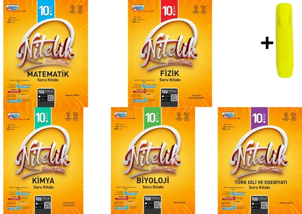Nitelik 10. Sınıf Matematik Fizik Kimya Biyoloji Edebiyat Soru Kitabı Yeni - 1