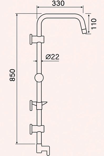 Capella Tepe Yağmurlama Duş Sistemi 304SS - Resim 3