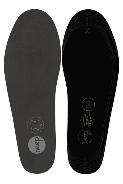 Heep Hakiki Deri Ve Anatomik Gri 35-45 Numara Ayakkabı İç Tabanlığı