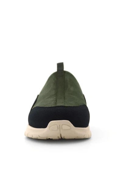 Heep Medikal Hakiki Deri Haki Siyah Krem Tabanlı Comfort Spor Terlik - Resim 4