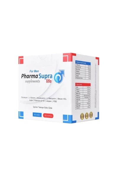 Supralife Pharma Supplements For Men 30 Saşe 30 Kapsül ürün görseli