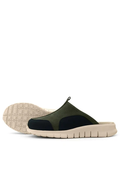 Heep Medikal Hakiki Deri Haki Siyah Krem Tabanlı Comfort Spor Terlik - Resim 7