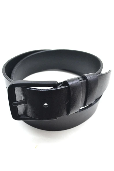 Hakiki Deri Siyah Casual Erkek Kemeri ürün görseli