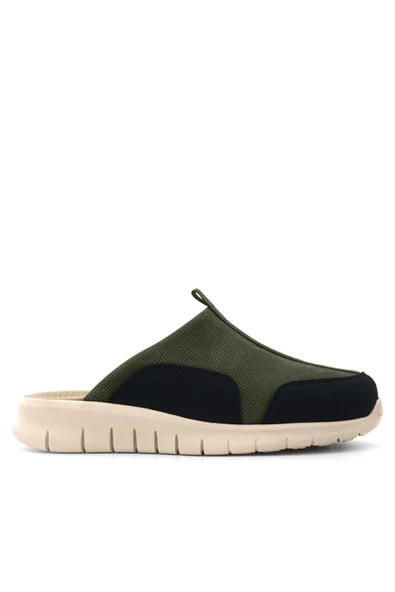 Heep Medikal Hakiki Deri Haki Siyah Krem Tabanlı Comfort Spor Terlik - Resim 3