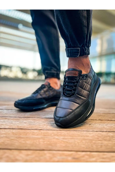 CH179 Siyah Erkek Spor Ayakkabı - Resim 2