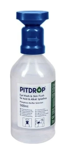 Mavi Kimyasal Göz Duşu Yıkama Solüsyonu 500 ml Pitdrop ürün görseli 1