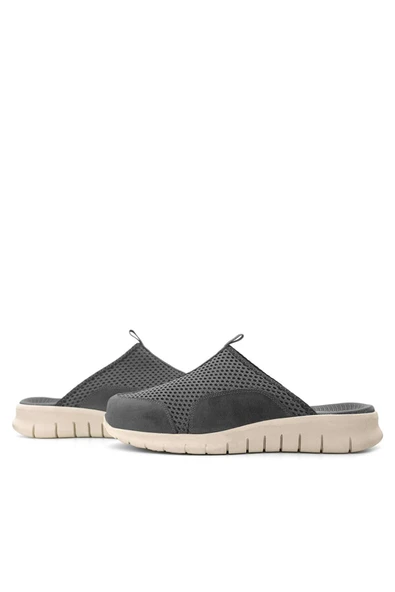 Heep Medikal Koyu Gri Krem Tabanlı Comfort Spor Terlik - Resim 8