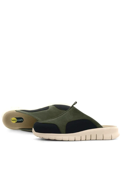 Heep Medikal Hakiki Deri Haki Siyah Krem Tabanlı Comfort Spor Terlik - Resim 9