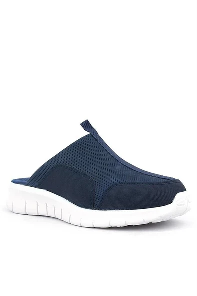 Medikal Hakiki Deri Koyu Lacivert Comfort Spor Terlik - 7