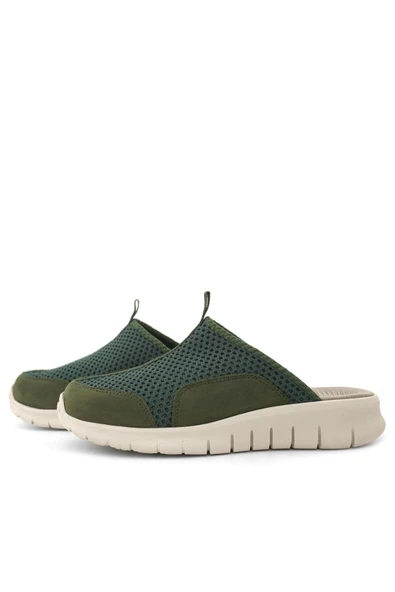 Heep Medikal Haki Yeşil Krem Tabanlı Comfort Spor Terlik - Resim 6