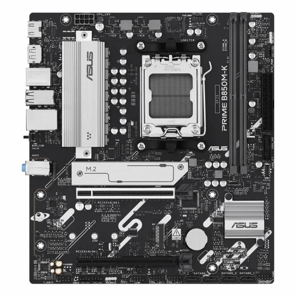Asus Prime B850M-K DDR5 (8400MHz)OC M.2 HDMI/DP PCIe 5.0 AM5 mATX Anakart - Resim 2