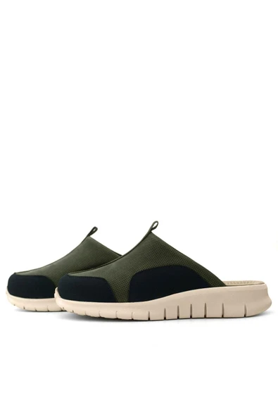 Heep Medikal Hakiki Deri Haki Siyah Krem Tabanlı Comfort Spor Terlik - Resim 6