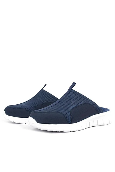 Medikal Hakiki Deri Koyu Lacivert Comfort Spor Terlik - 10