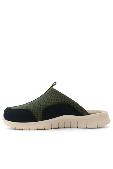 Heep Medikal Hakiki Deri Haki Siyah Krem Tabanlı Comfort Spor Terlik - Resim 5