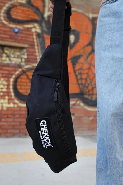 Chekich Siyah Keten Çapraz Erkek Çanta - 3