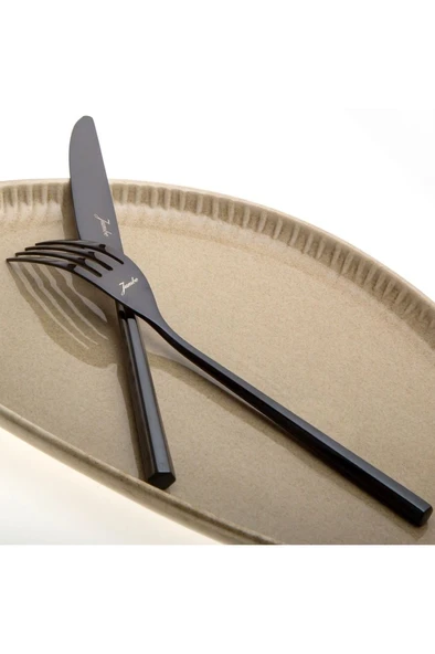 Jumbo 1001 Titanyum Siyah 12 Kişilik 84 Parça Çatal Kaşık Bıçak Takımı - 2