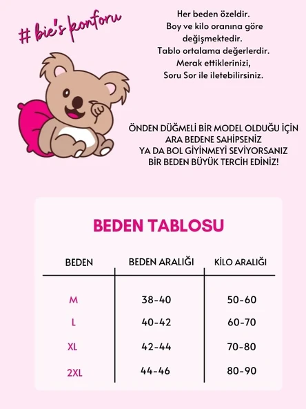 Kadın Likralı Pamuklu Penye Mevsimlik Boydan Önden Düğmeli Gömlek Yaka Kısa Kol Pijama Takımı - 9