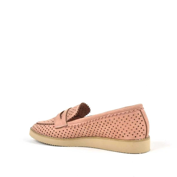 Ekstra Hafif Pembe Kadın Makosen Ayakkabı - Resim 3