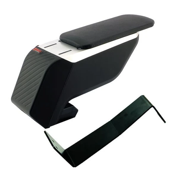 Fiat Doblo 2 2017 Premium HQ Lüks Delmesiz Çelik Ayaklı Gri-Siyah Kolçak ürün görseli 1