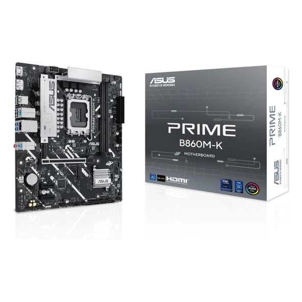 Asus Prime B860M-K DDR5 (8800MHz)OC M.2 HDMI/DP PCIe 4.0 1851P mATX Anakart ürün görseli 1