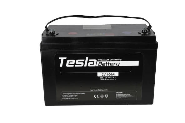 TESLA 12V 100AH AGM KURU TİP UPS AKÜ (YENİ ÜRETİM)