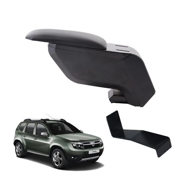 Dacia Duster 2010 Delmesiz Çelik Ayaklı Siyah Kolçak Kol Dayama ürün görseli 1