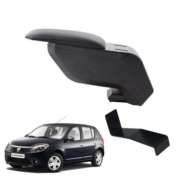 Dacia Sandero 2011 Delmesiz Çelik Ayaklı Siyah Kolçak Kol Dayama ürün görseli 1