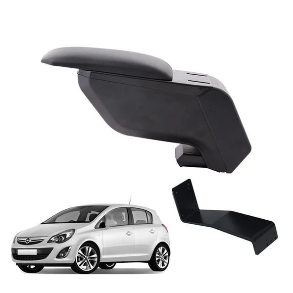 Opel Corsa D 2012 Delmesiz Çelik Ayaklı Siyah Kolçak Kol Dayama ürün görseli